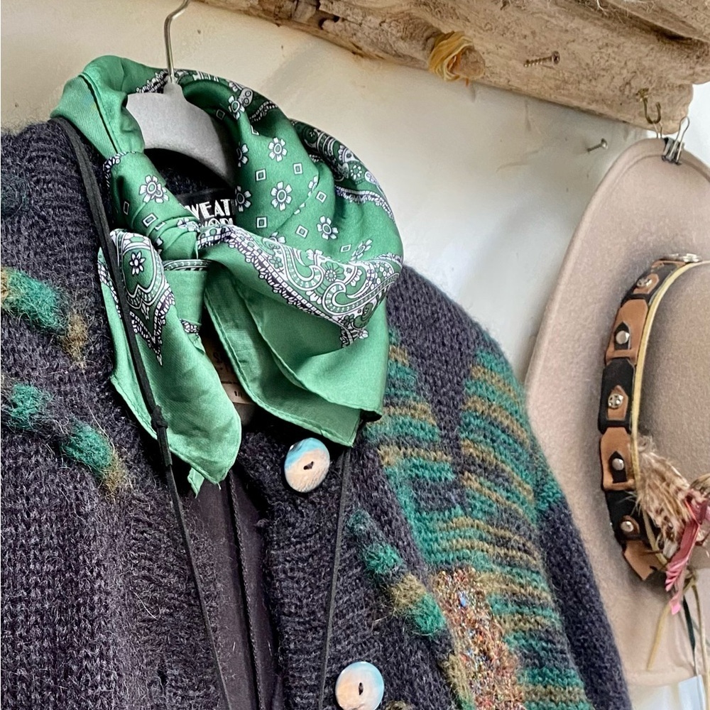 Sweet boho paisley floral scarf/wrap w prairie country farmhouse vibe